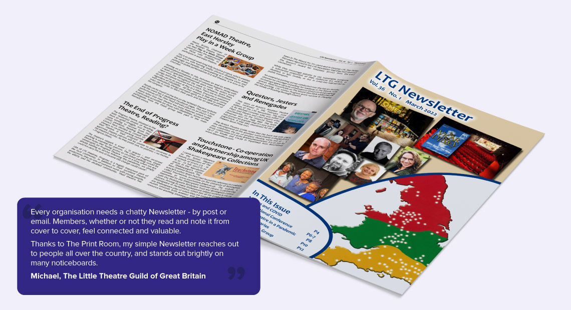 Newsletter Printing Bolton | Little Theatre Guild of Great Britain